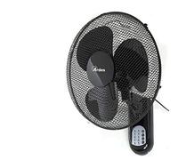 Ardes Ventilateur mural AR5W40R – 3 pales rotatives, télécommande, 3 vitesses – Noir
