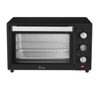 ARDES - Four Électrique Ventilé AR6231B 30 Litres, 6 Fonctions de Cuisson, Minuterie, Double Vitre, Avec Accessoires, Noir