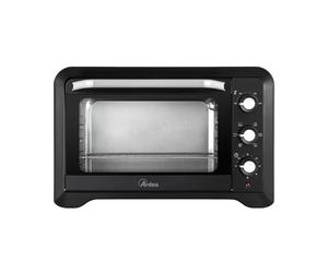 ARDES - AR6245PB Four électrique ventilé Capacité de 45 litres avec lumière interne 6 fonctions de cuisson minuterie double vitrage avec accessoires MAGNUS, Noir