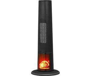 ARDES ATMO AR4P22FP Chauffage tour céramique 2000 W avec oscillation, panneau tactile, télécommande, minuterie 12 h et effet cheminée pour chauffage domestique à faible consommation