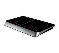 ARDES - Cuisinière électrique avec 2 plaques à induction Différentes puissances 2000 et 1500 Watts Affichage numérique Température jusqu'à 240 degrés Modèle AR1F602 Couleur Noir