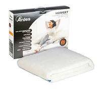 Ardes Morfeet Couverture chauffante électrique en laine mixte Blanc 160 x 160 cm 2 x 60 W 2 zones de chaleur TPS Télécommande