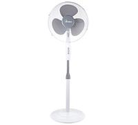 Ardes Ventilateur sur pied BRISA 40 PB – Silencieux, 3 vitesses, oscillant et inclinable, Blanc