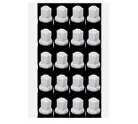 Ardillion Lot de 20 cache-écrous de roue en plastique blanc 33 mm de long pour camion, bus