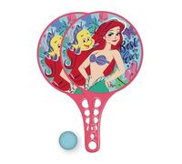 ARDITEX Ariel La Petite Sirène Lot de 2 raquettes de plage 21,5 x 35 cm et 1 balle de 4 cm - Jouet pour enfant pour l'été - Motif Disney Princess - Plastique PP haute résistance