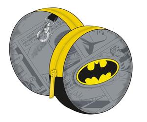 ARDITEX BT16487 Porte-monnaie rond avec fermeture éclair et mousqueton 9 x 9 x 2 cm de Warner BROSS-Batman, Batman