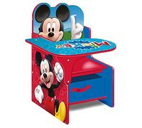 ARDITEX - Chaise-Bureau Enfant en Bois avec bac Textile de Mickey Mouse de Disney - 62x30x60cm - Couleur Rouge - Idéal pour Les Loisirs créatifs, Les devoirs ou Le Jeu.
