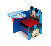 ARDITEX - Chaise-Bureau Enfant en Bois avec bac Textile de Mickey Mouse de Disney - 62x30x60cm - Couleur Rouge - Idéal pour Les Loisirs créatifs, Les devoirs ou Le Jeu.