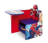 ARDITEX - Chaise-Bureau Enfant en Bois avec bac Textile de Spiderman de Marvel - 62x30x60cm - Couleur Bleue - Idéal pour Les Loisirs créatifs, Les devoirs ou Le Jeu.