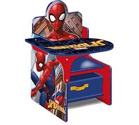 ARDITEX - Chaise-Bureau Enfant en Bois avec bac Textile de Spiderman de Marvel - 62x30x60cm - Couleur Bleue - Idéal pour Les Loisirs créatifs, Les devoirs ou Le Jeu.