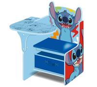 ARDITEX - Chaise-Bureau Enfant en Bois avec bac Textile de Stitch de Disney - 62x30x60cm - Couleur Bleue - Idéal pour Les Loisirs créatifs, Les devoirs ou Le Jeu.
