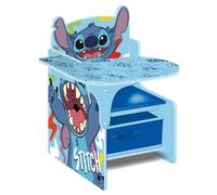 Arditex Chaise-bureau Lilo & Stitch enfant - rangement bleu 62x30x60 cm