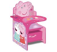 Arditex Chaise de bureau enfant Peppa Pig en bois avec bac textile Rose 62x30x60 cm