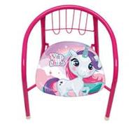 ARDITEX Chaise en métal de 35,5 x 30 x 33,5 cm en forme de licorne