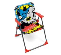 ARDITEX Chaise Pliante avec accoudoirs Batman de DC Comics - 38x32x53cm - Adaptée au Jardin, Camping, Plage ou Montagne - Idéale pour Enfants.