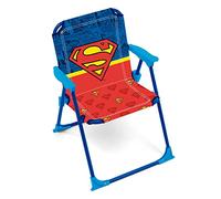ARDITEX Chaise Pliante avec accoudoirs Superman de DC Comics - 38x32x53cm - Adaptée au Jardin, Camping, Plage ou Montagne - Idéale pour Enfants.