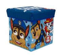 ARDITEX - Cube pliable pour enfants La Pat’ Patrouille avec couvercle rembourré et fonction assise - Licence Officielle Paw Patrol - 30x30x30 cm - Rangement textile solide et coloré