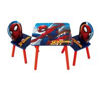 Arditex - Ensemble table et 2 chaises en bois Spider-Man Marvel - Table 50x50x44 cm, rouge/bleu