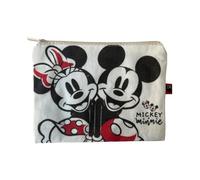 ARDITEX Minnie et Mickey Trousse de Toilette Plate zippée, 22,5 x 16 cm