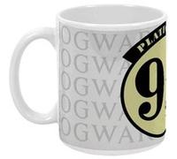 ARDITEX Mug en céramique- Logo Noir Harry Potter 9 3/4 - 350ml Bleu G