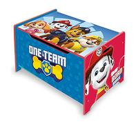 Coffre À Jouets En Bois / Coffre De Rangement Avec Frein / Banc Pat'patrouille Multicolore