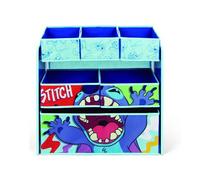 ARDITEX Organisateur en bois (62 x 30 x 60 cm) avec 6 paniers textiles de rangement Lilo & Stitch
