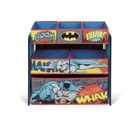 Arditex Organisateur en bois avec 6 bacs en tissu à l'effigie de Batman 62x30x60 cm Bleu