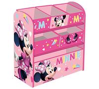 ARDITEX - Organisateur en Bois avec 6 bacs en Tissu à l’effigie de Minnie Mouse de Disney - 62x30x60 cm - Couleur Rose - Parfait pour Ranger Les Jouets dans Une Chambre d’Enfant