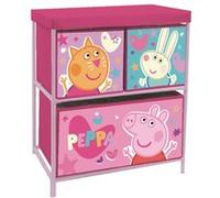 Peppa Pig Étagère 3 tiroirs pour enfants rose