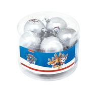 Pack de 10 boules de sapin de Noël diamètre 6cm. par Paw Patrol Nickelodeon ARDITEX PW14027 Gris G