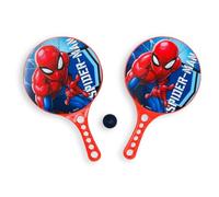 Arditex Raquette de Plage Enfant Spider-Man, Set de 2 Raquettes + 1 Balle, Jeu de Plage Enfant en Plastique PP, Jeux Plein Air Extérieur, Jouet Vacances Plage, 21,5 x 35 cm