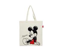 ARDITEX - Sac Tote Bag en Coton 37x41cm - Croquis de Mickey Assis - Écologique et Réutilisable - Licence Officielle Disney