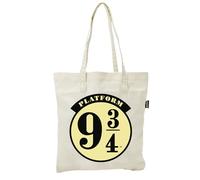 ARDITEX - Sac Tote Bag en Coton 37x41cm - Blason de Poudlard sur Fond Foncé - Écologique et Réutilisable - Licence Officielle Harry Potter
