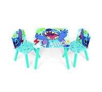 ARDITEX - Set de table et 2 chaises pour enfants en bois - 50 x 50 x 44 cm et 26,5 x 26,5 x 50 cm - Idéal pour jouer, peindre et faire des travaux manuels - Licence officielle Stitch