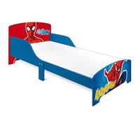 ARDITEX - Lit Enfant en Bois Marvel Spiderman - 77x143x60cm - Couleur Bleu et Rouge - Convient aux Matelas Standards 70x140cm - Montage Facile
