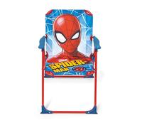 ARDITEX Spiderman Chaise pliante pour enfant, chaise d'extérieur pour plage, jardin et terrasse, structure métallique, accoudoirs en plastique et assise en toile avec Spider-Man, 38 x 32 x 53 cm, bleu