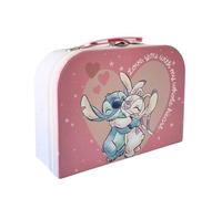 Arditex Boîte de rangement Stitch enfant – Valisette en carton avec poignée – 9,5 x 7 x 15 cm