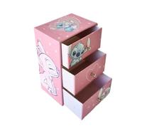 ARDITEX, Stitch Coffret Cadeau Femme avec 3 Tiroirs, Boîte à Bijoux Fille, Boîte Carton Parfaite pour Rangement Bijoux, Photos, Travaux Manuels, Couture, 9.5X7X15 Cm