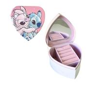 ARDITEX, Stitch Coffret Cadeau Femme en Forme de Cœur, Boîte à Bijoux Fille, Boîte Carton Rangement, Parfaite pour Dents de Lait ou à Bijoux, Photos, Travaux Manuels, Couture, 12 x 12 x 7 cm