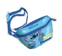 ARDITEX Stitch Sac banane 27 x 11 x 6,5 cm en polyester avec fermeture éclair et ceinture réglable Bleu ciel