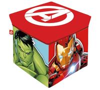 Arditex Cube pliable enfants Avengers - Couvercle rembourré 30x30x30 cm - Licence Marvel