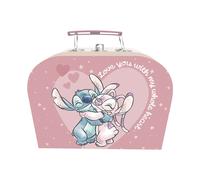 Arditex Boîte de rangement Stitch enfant – Valisette en carton avec poignée – 9,5 x 7 x 15 cm