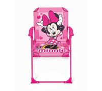 ARDITEX WD16175 Chaise pliante pour enfant Minnie Mouse pour extérieur, plage, jardin, terrasse, cadre métal, accoudoirs, plastique et siège en toile, 38 x 32 x 53 cm, rose