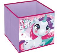 ARDITEX ZASKA-Einhorn ZK16161 Boîte de rangement en textile en forme de cube, pliable, 31 x 31 x 31 cm