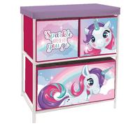 Arditex Zaska 3 Drawer Unicorn Storage Shelf Rose Enfants