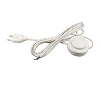 Arditi 020756 Câblage avec câble bipolaire plat H03Vvh2-F 2 x 0,75 mm2, interrupteur unipolaire à pédale, prise européenne, LQE/275/100/200/Bi/Std/Md14/Ean1/câblage