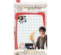 Maped - Kit Ardoise Blanche Double Faces + 1 Porte-Accessoires + 1 Brosse + 1 Feutre Effaçable à Sec Noir - Ardoise Flex Incassable - Motif Harry Potter Officiel