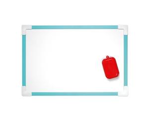 Ardoise blanche magnétique avec brosse Wonday 20 x 30 cm