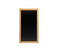 Ardoise bois long finition teck laqué kit d'accroche murale inclus 56x100cm Securit