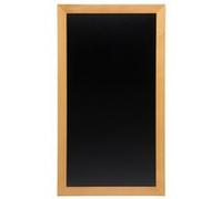 Ardoise bois long finition teck laqué kit d'accroche murale inclus 56x100cm Securit G